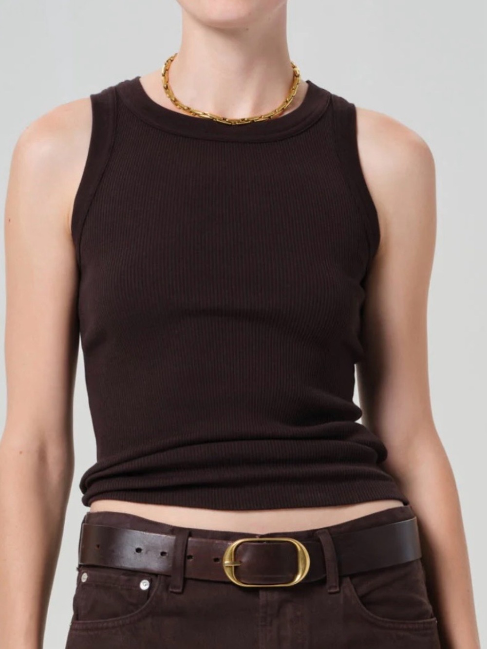Citizens of Humanity Chocolate Ribbed Tank